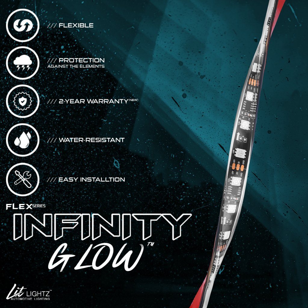 Flex Series Infinity Glow™ Underglow LED Lighting Kit v2 (Universal) 12v Lit Lightz 