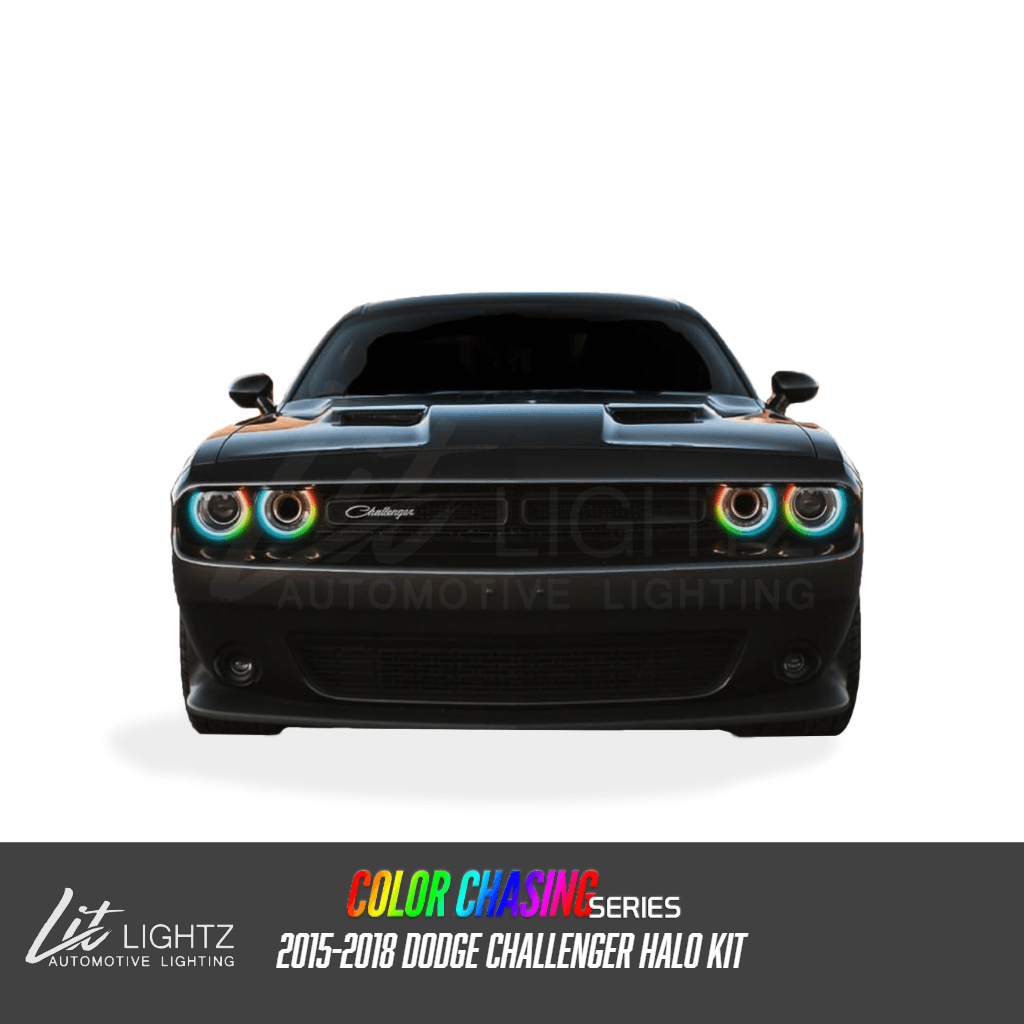 2015-2018 Dodge Challenger Color Chasing LED Halo Kit - LitLightz.com